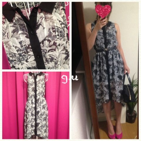 送込guシースルー花柄ロングワンピース ジーユー Gu フリマアプリ サイトshoppies ショッピーズ