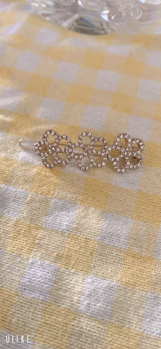 ヘアピン フラワー ストーン