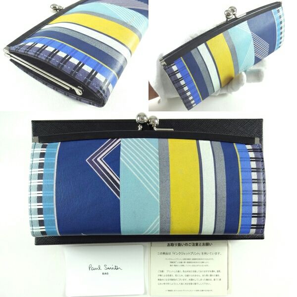 ✨美品✨Paul Smith ポールスミス がま口 長財布 フォンタナストライプ 19783067 ポールスミス 長財布 フォンタナストライプ がま口