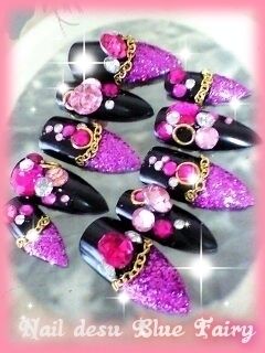 2Pcs/Lot 2023 Luxury f New Dark Style Small Devil Tail Nail