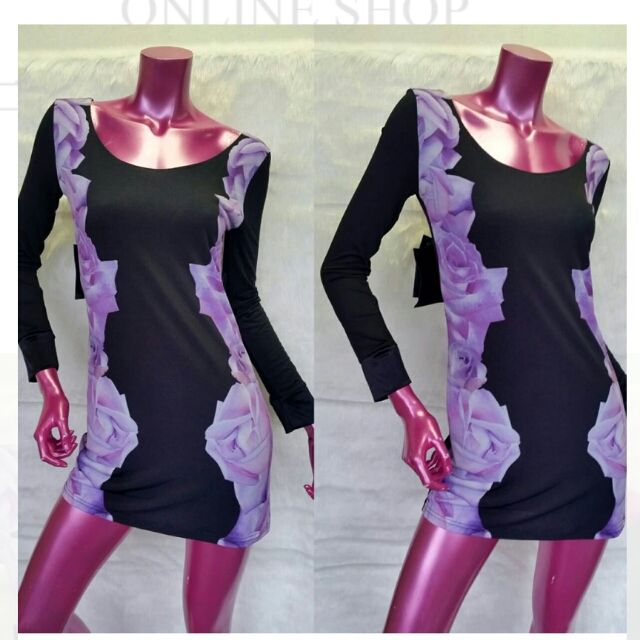 ストリップキャバレー花柄ワンピ