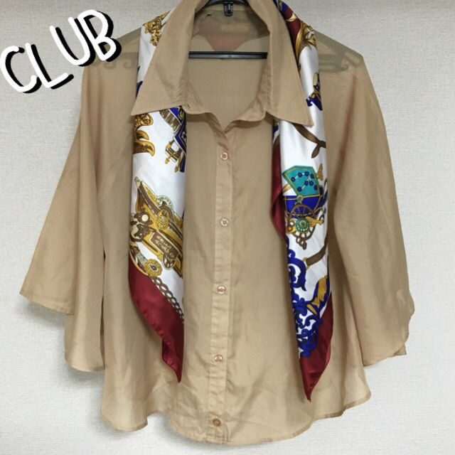 福袋投入し品切れましたCLUBシースルーポンチョシャツ