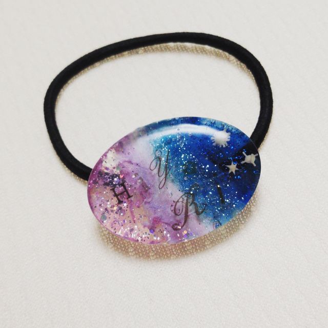 オーダーメイド宇宙柄レジンヘアアクセ フリマアプリ サイトshoppies ショッピーズ