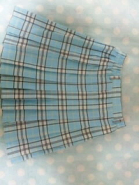 水色チェックスカートコスプレにもgood ノーブランド フリマアプリ サイトshoppies ショッピーズ