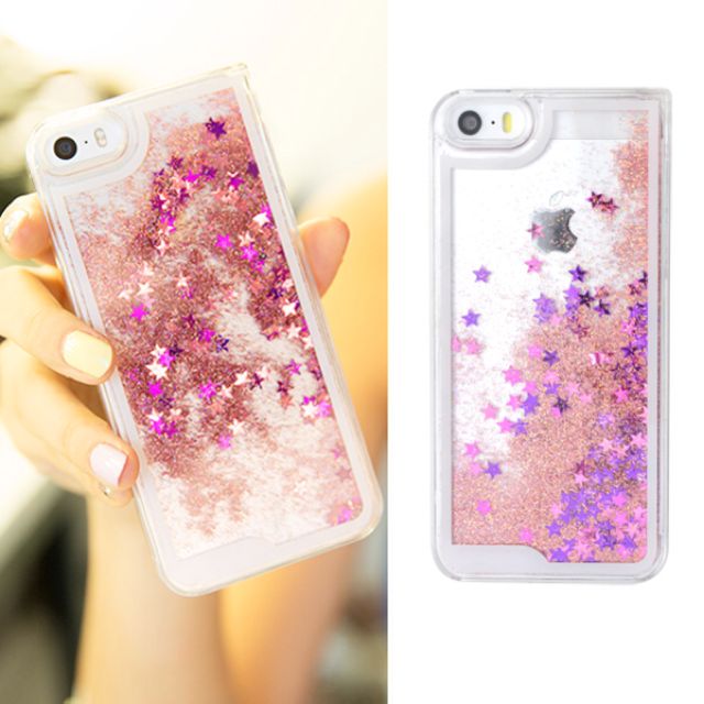 ラメが流れる 星空 Iphoneケース ピンク ノーブランド フリマアプリ サイトshoppies ショッピーズ