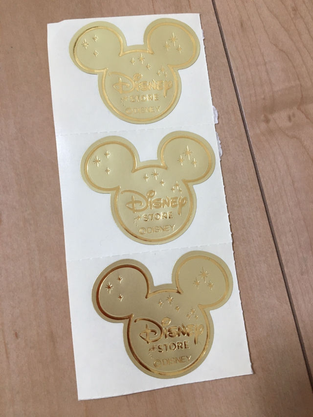 ディズニーストア　ミッキーマウス　シール　ラッピング