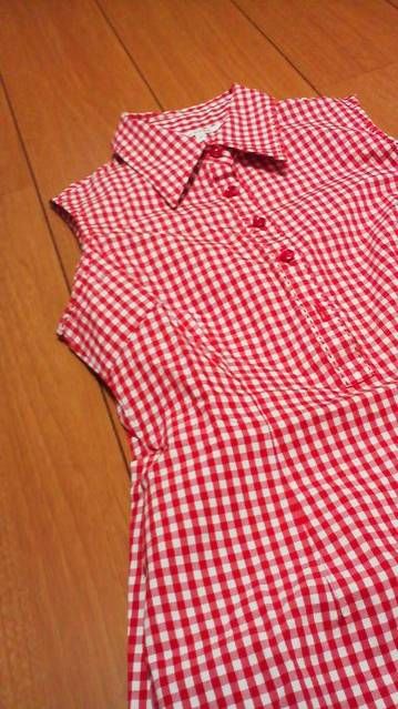 Luiez 赤チェック レトロワンピ ノーブランド フリマアプリ サイトshoppies ショッピーズ