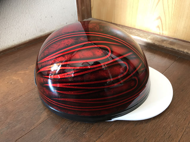 カスタムコルク半　Candyレッドラップ✘ファイヤー　七色ラメ カスタムコルク半 シルバーラップ✘Candyレッド富士日章 七色