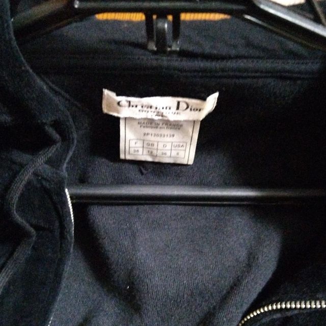 黒シルバーロゴディオールパーカー