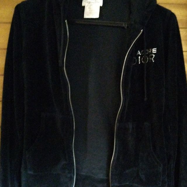 黒シルバーロゴディオールパーカー