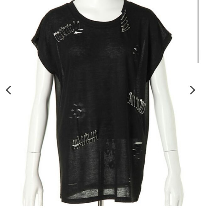 GLADNEWS 安ピンブロークンＴシャツ