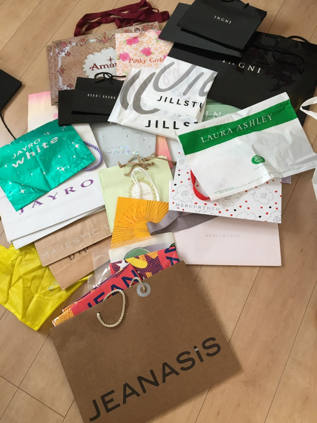 ショップ袋 ジルスチュアート等