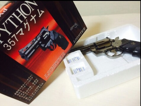 ターボライター コルトパイソン 357マグナム　2丁セット コルトパイソン357マグナム型銃型 ターボライター値段交渉有