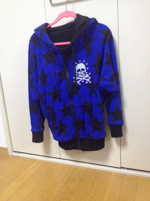 JSG リバーシブル パーカー 青