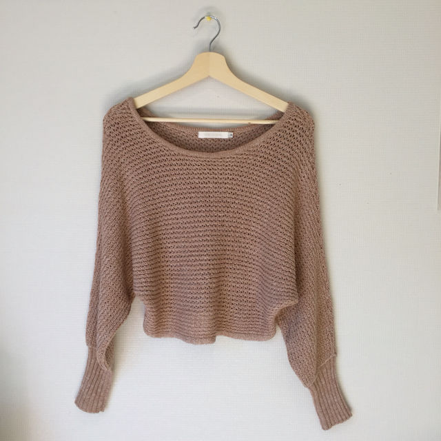 ココディールミックスカラー透かし編みニット