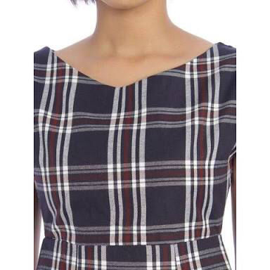 【今季】チェックフレアワンピース