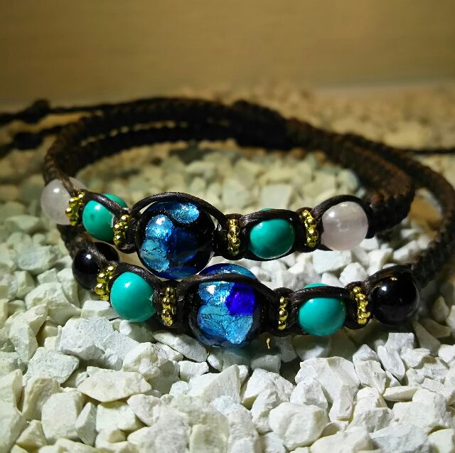 沖縄発 ペア琉球ホタルガラスブレスレット フリマアプリ サイトshoppies ショッピーズ