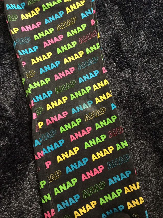 ANAＰ ブラック 総柄パンツ １１０