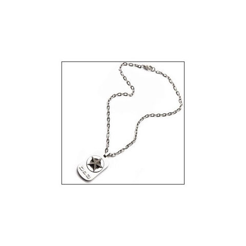 D&G ドルガバ ドッグタグ ブラックスター ドルガバ ネックレス ゴールド