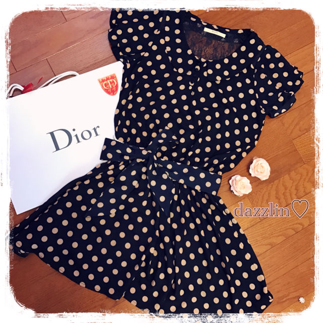 美品 Dazzlinドット柄ワンピース ダズリン Dazzlin フリマアプリ サイトshoppies ショッピーズ