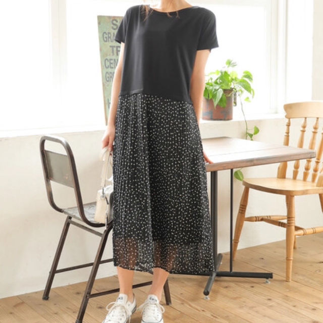 Chocolドット切り替えプリーツワンピース ショコラ フィネ ローブ Chocol Raffine Robe フリマアプリ サイトshoppies ショッピーズ