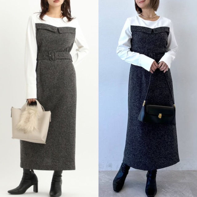 Andemiuブラウスドッキングワンピース