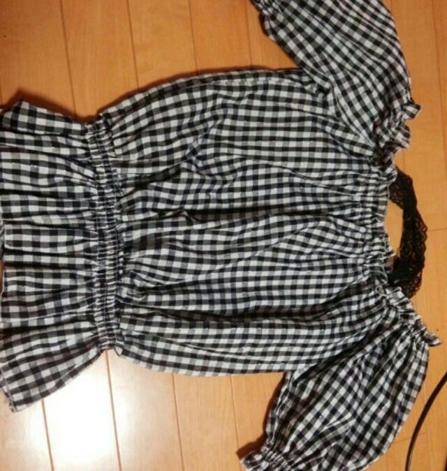ブロックチェックトップス