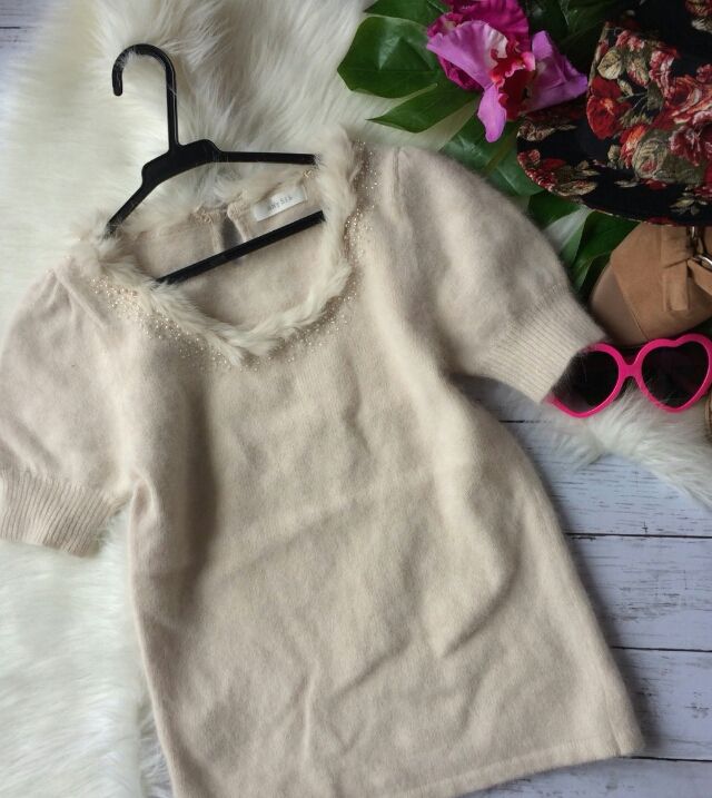 美品！anysisファービーズ&times;パールアンゴラ入ニット