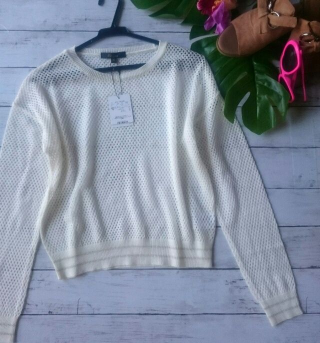 新品！タグ付き！＆byP＆Dライン&times;透かしあみニット