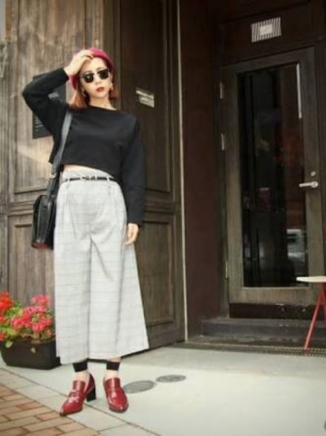 Murua ガウチョ ワイドパンツ チェック ムルーア Murua フリマアプリ サイトshoppies ショッピーズ