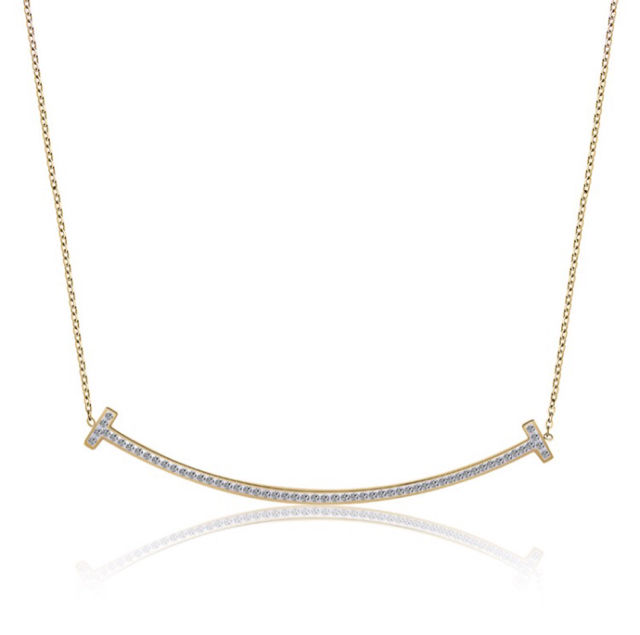 miho itoh様◇ティファニー◇新品仕上済 Tスマイル ダイヤ ネックレス Tiffany T （新品仕上げ済）ティファニー TIFFANY Tスマイル