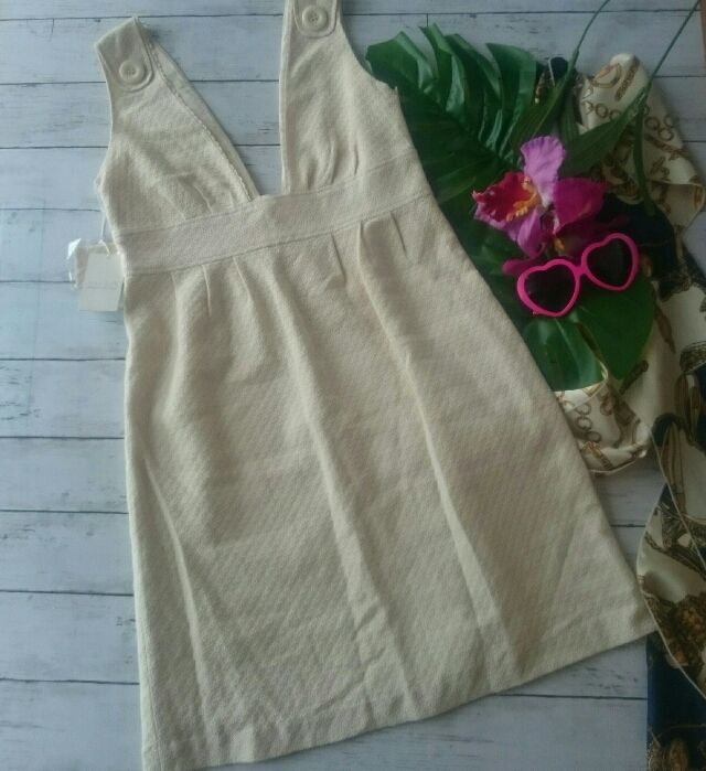 新品！タグ付き！anysis麻混&times;深Ｖワンピース