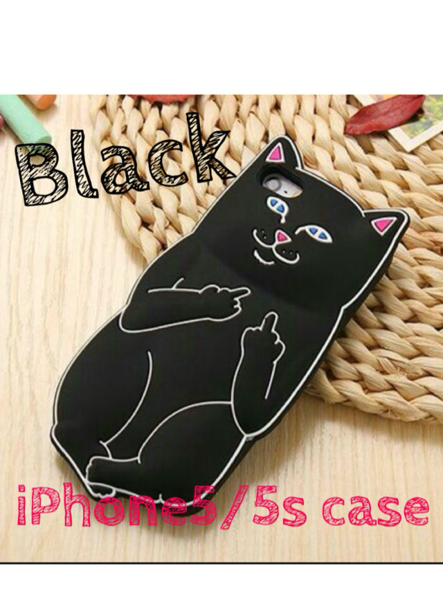 おしゃれ猫のiphoneケース ブラック フリマアプリ サイトshoppies ショッピーズ