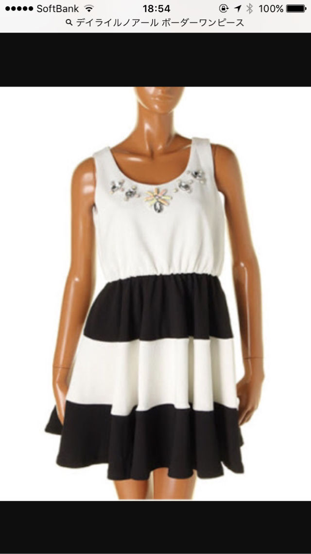 デイライルノアールボーダービジューワンピース美品 Delyle Noir デイライル ノアール フリマアプリ サイトshoppies ショッピーズ