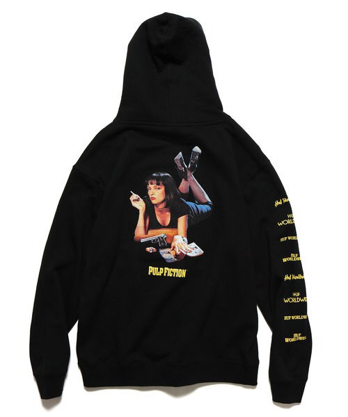 HUF×PULP FICTION パーカー ブラック  M