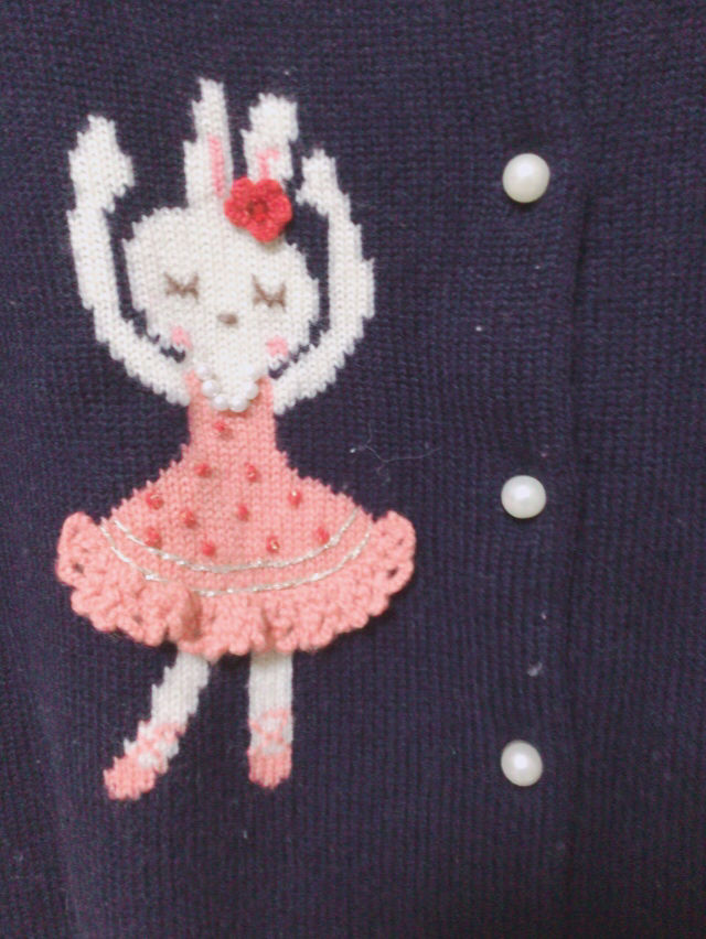 みみちゃんのバレエリーナカーディガン