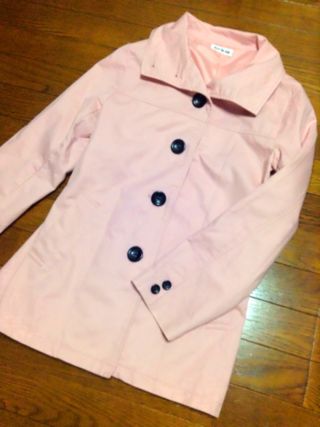 値下げしました！(大きいサイズ)桜色スプリングコート