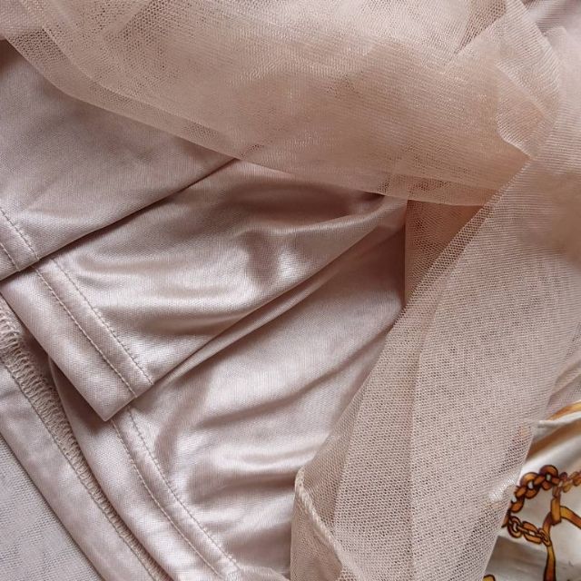 新品！タグ付き！レトロガールリブチュールインナーワンピース