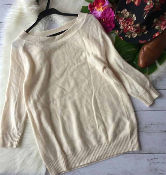 anysisラグラン&times;毛コン薄手ニット