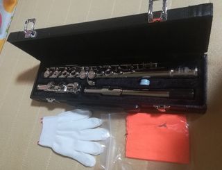 新品 フルート 管楽器 16穴 Cキー 高品質 専門ケース