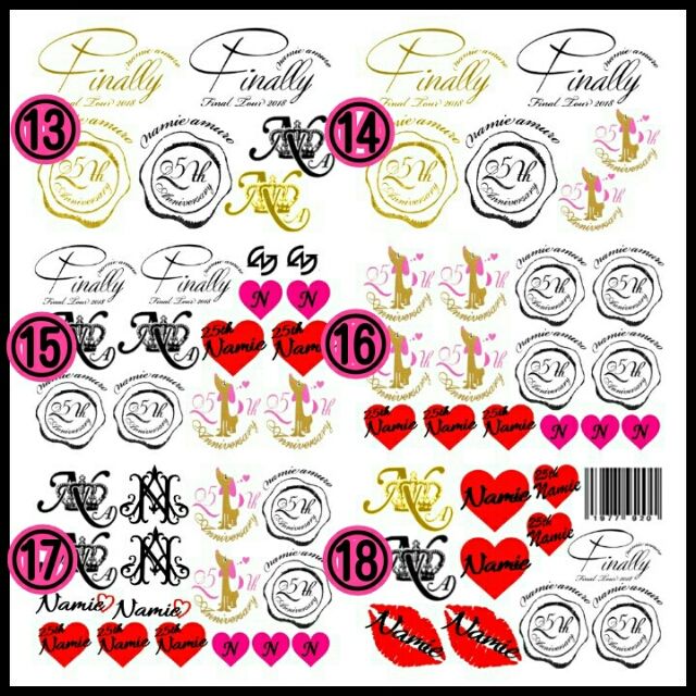 デザイン18種類 安室奈美恵 タトゥーシール フリマアプリ サイトshoppies ショッピーズ