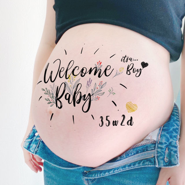 マタニティペイント　シール　ベリーペイント　シール