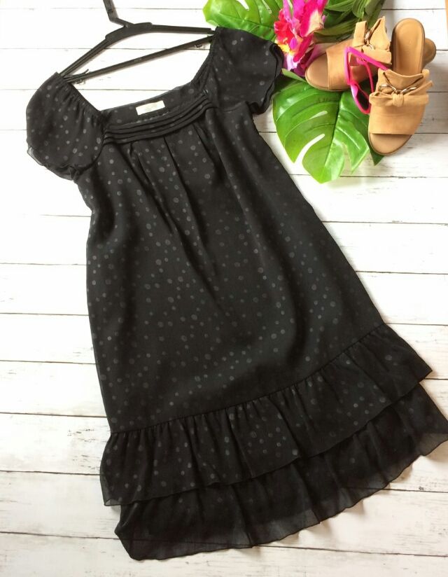 美品！訳あり！anysisドット柄&times;シフォンフリルワンピ