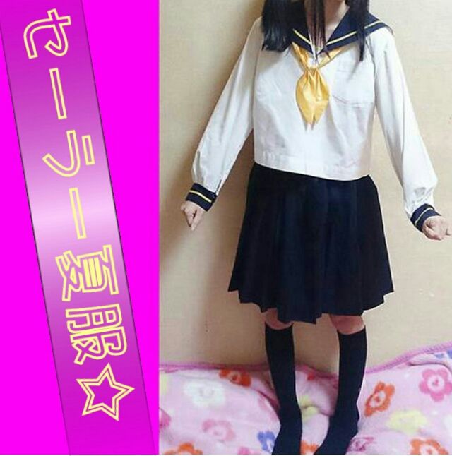 送料無料 黄色リボン ライン夏服セーラー服 フリマアプリ サイトshoppies ショッピーズ