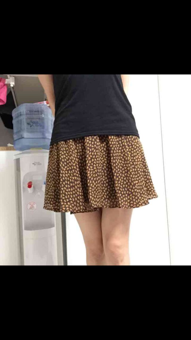 美品送料込みハート柄シフォンスカート