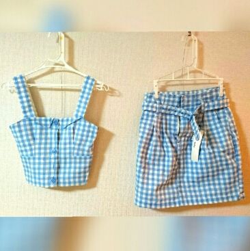 Heather ギンガムチェック ビスチェ セットアップ ヘザー Heather フリマアプリ サイトshoppies ショッピーズ