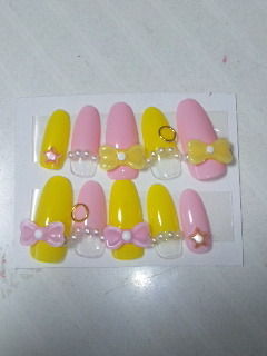 現品限り春にぴったり パステルピンク イエローネイル フリマアプリ サイトshoppies ショッピーズ
