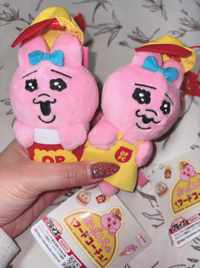 おぱんちゅうさぎフードコーチュマスコット2種類